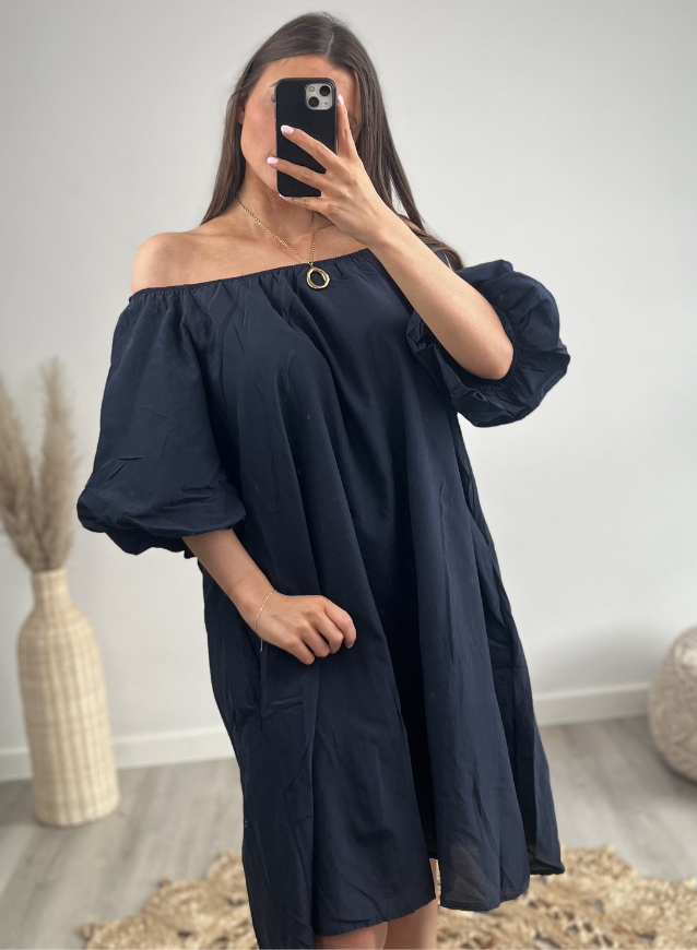 Off-Shoulder dress Marine
