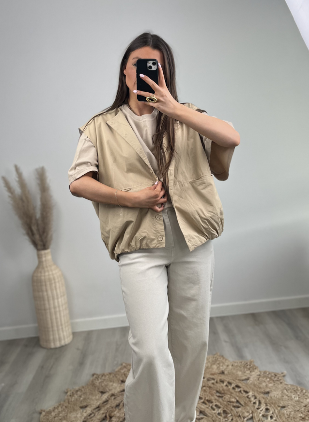Weste Beige