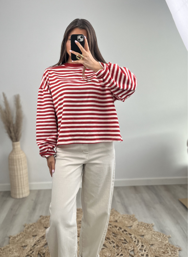 Longsleeve rood met rugdetail