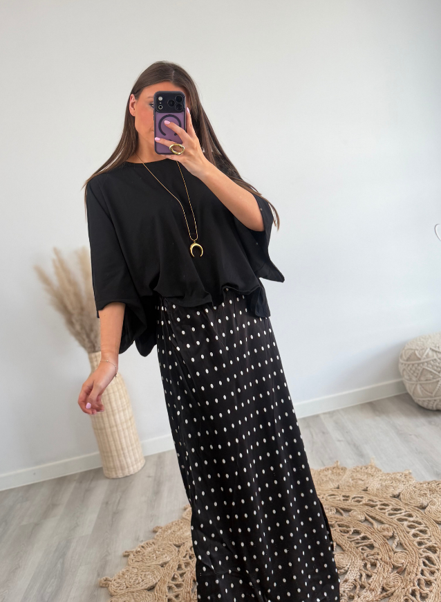 Polkadot Rok Zwart