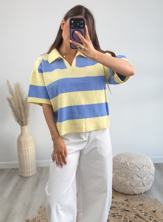Polo Geel/Blauw