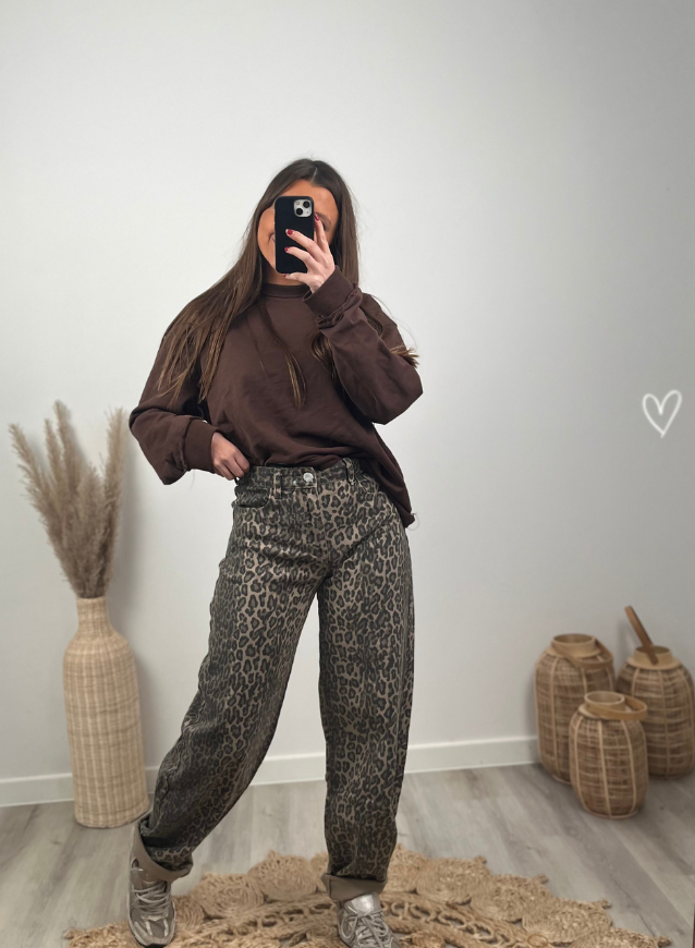 Leopard Balloon Jeans