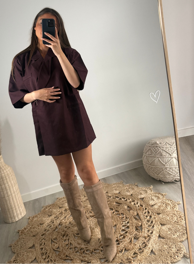 KYA - Blazer(jurk) Bordeaux