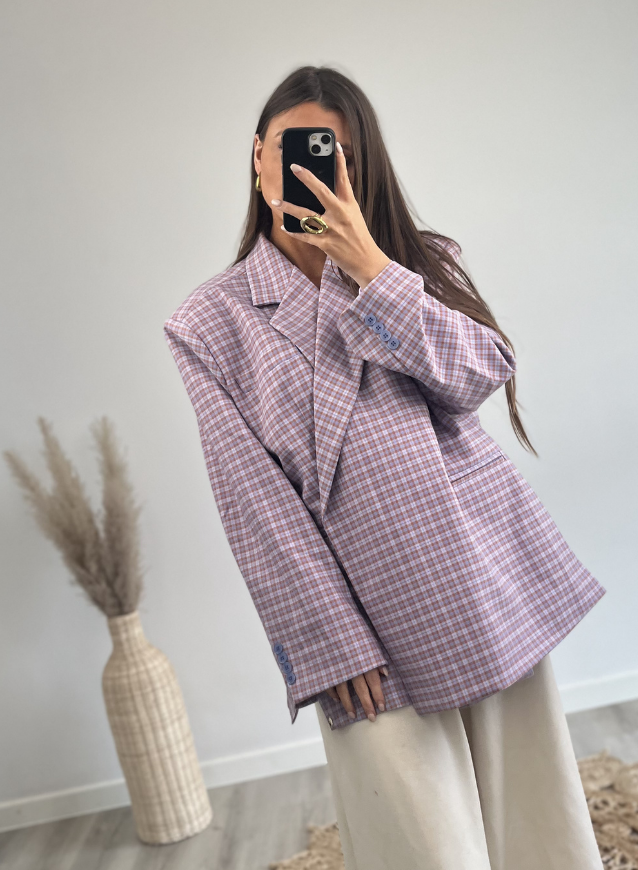 MIRA - Oversized Blazer Lila