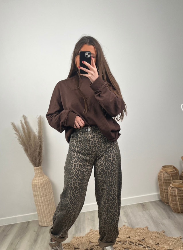 Leopard Balloon Jeans