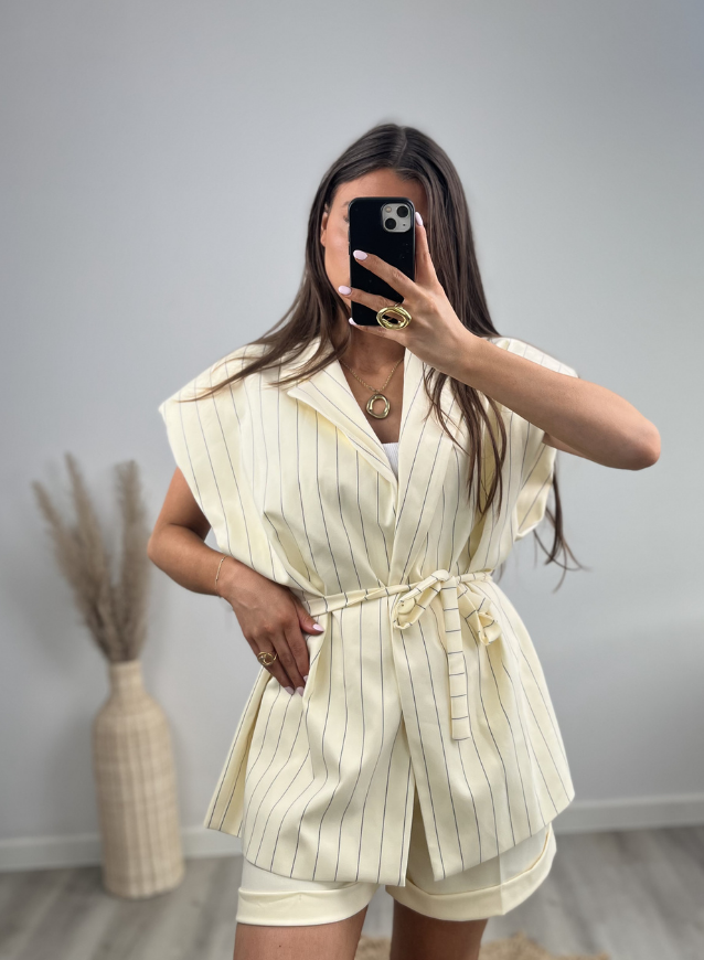 Mouwloze Blazer Geel