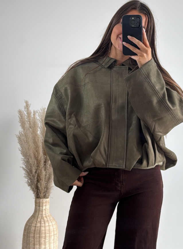 Suède Jacket Kaki