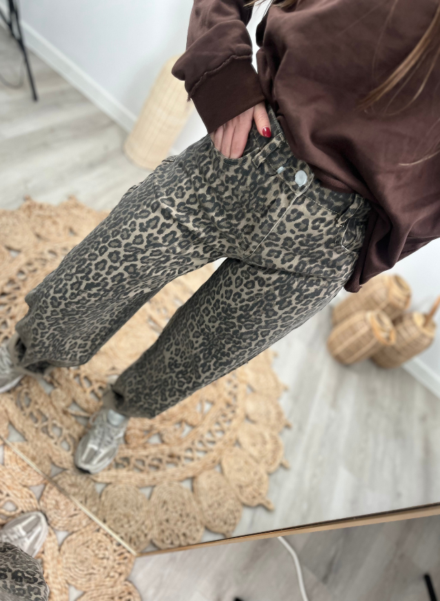 Leopard Balloon Jeans