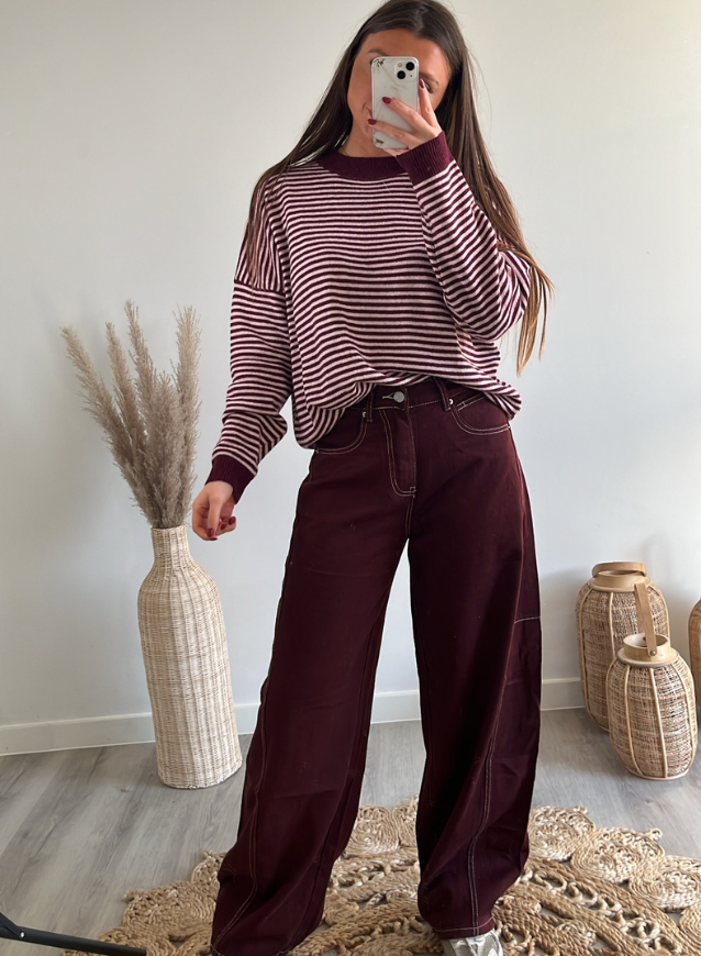 CLAIRE - Bordeaux Jeans
