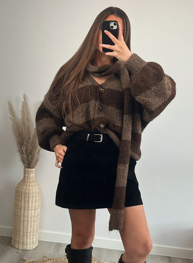 JAZZ - Cardigan + sjaal