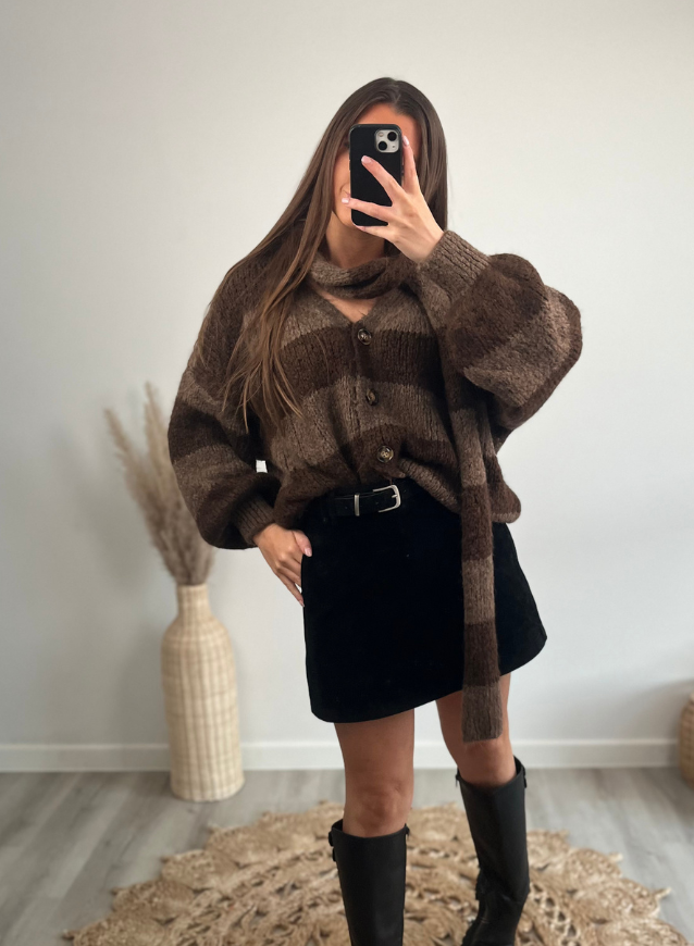 JAZZ - Cardigan + sjaal