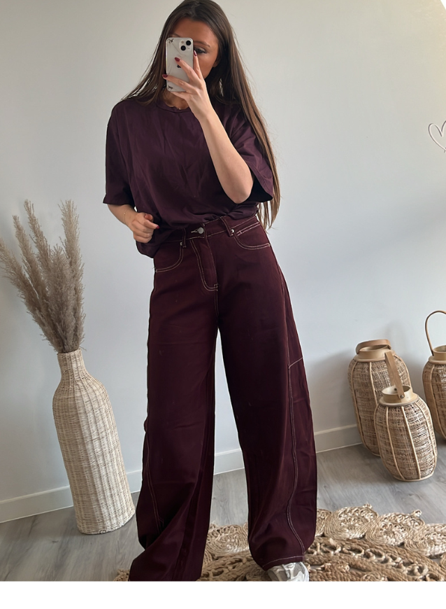 CLAIRE - Bordeaux Jeans