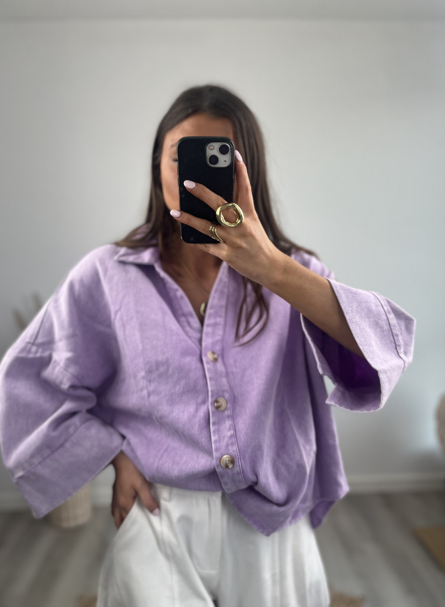 Jeanshemd Lila