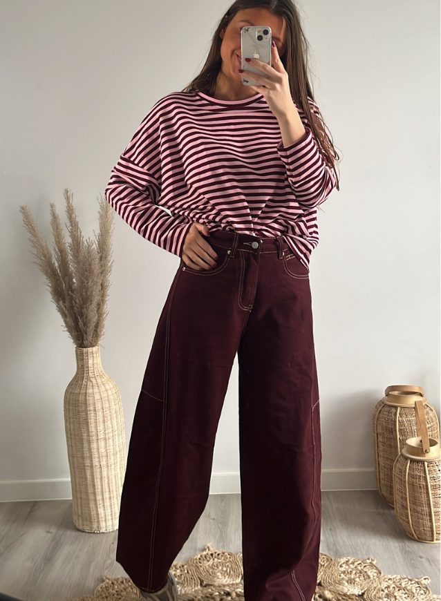 CLAIRE - Bordeaux Jeans