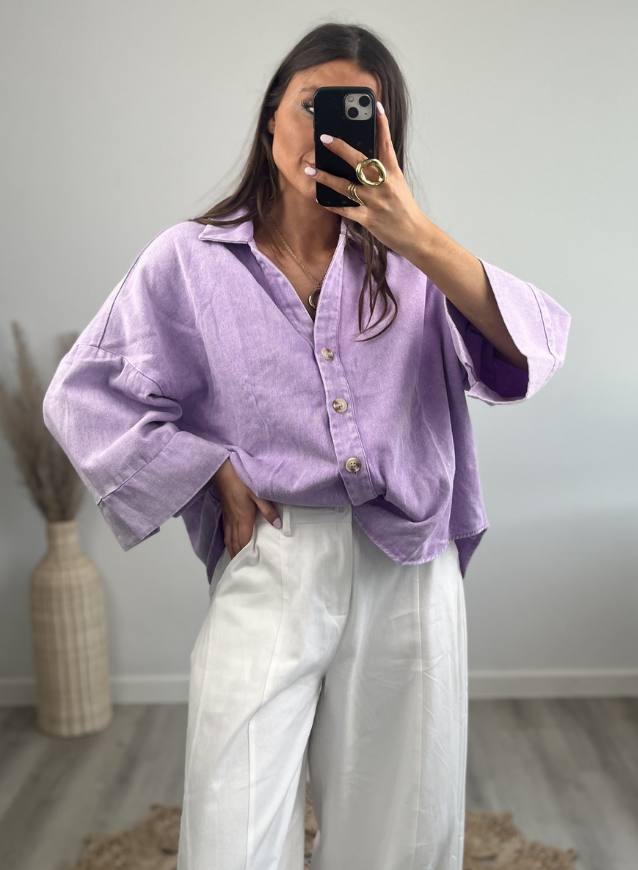 Jeanshemd Lila