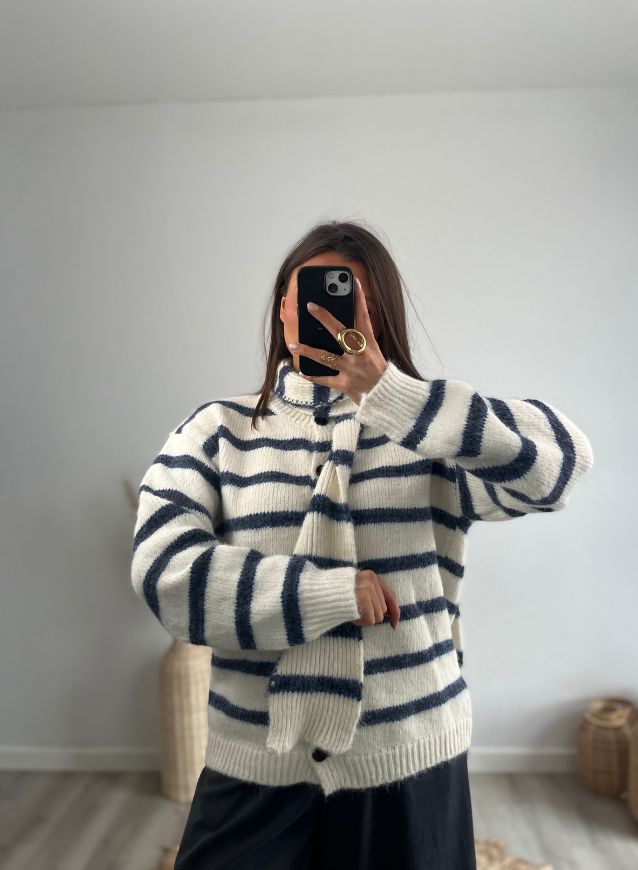MONA - Cardigan + sjaal