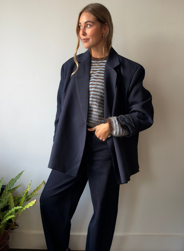 ELLI - Striped Knit Blue