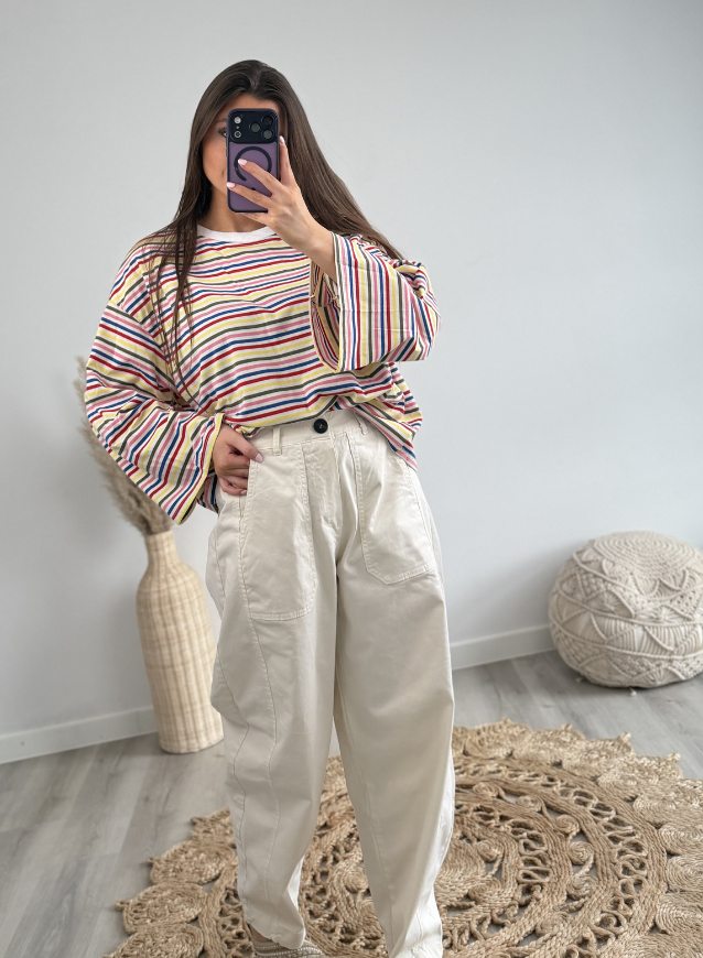 JOLIEN - Trousers Ecru