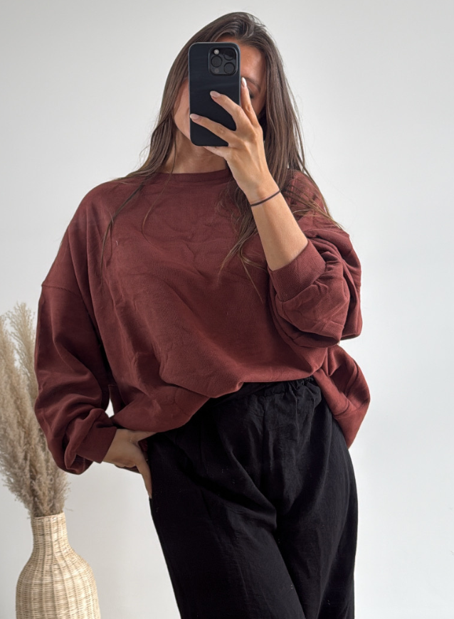 ELLA - Trui Roestkleur