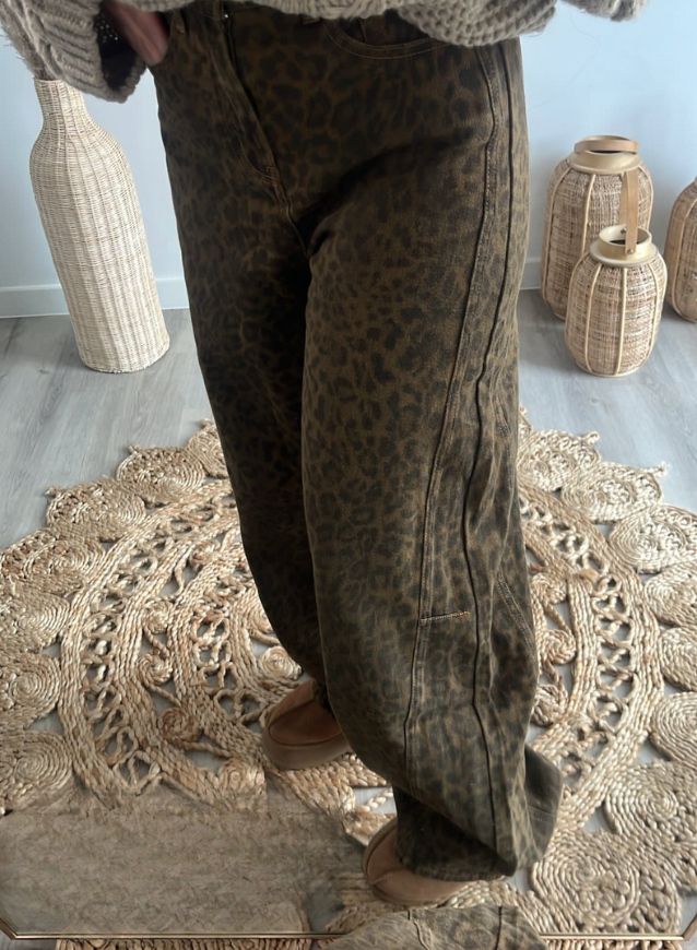 JUNA - Leopard Jeans