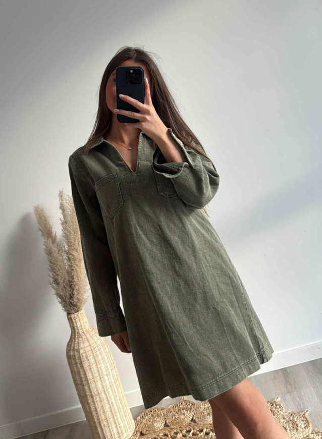 MIRTE - Kaki Jeanskleedje