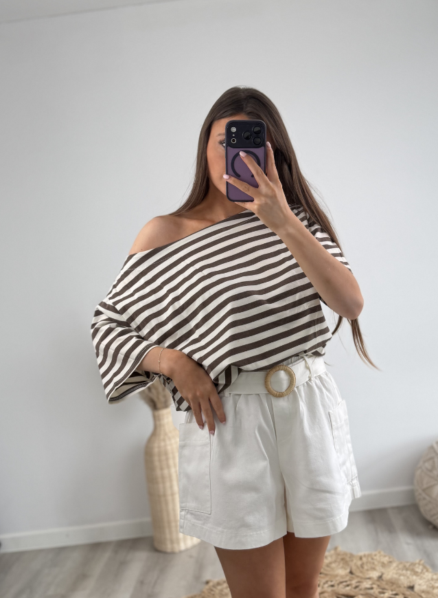 Off-Shoulder Top Choco