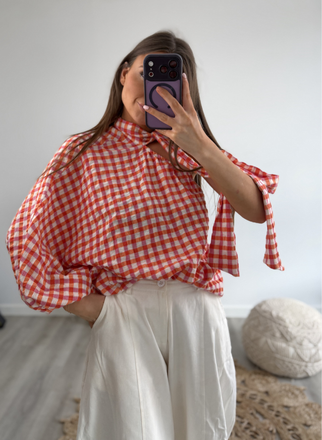 One- shoulder Top Red