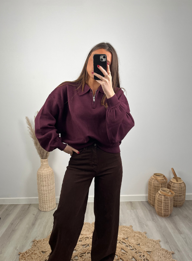 NELLE - Sweater Bordeaux