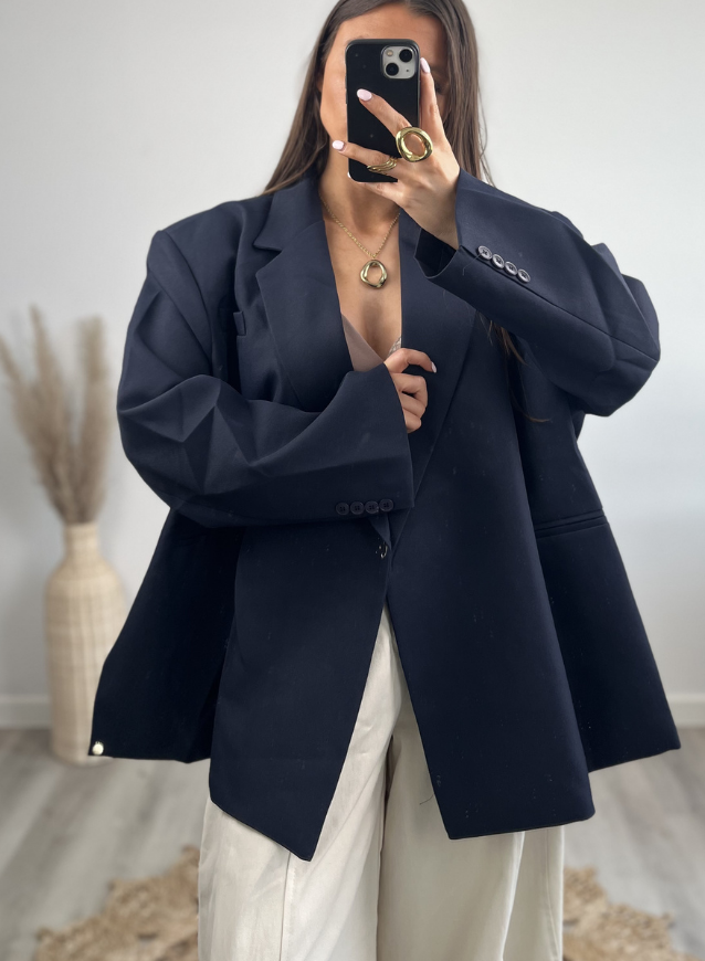 MIRA - Oversized Blazer Marine