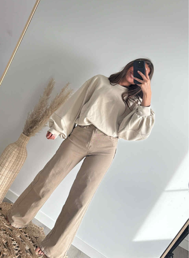LUNA - Beige Jeans