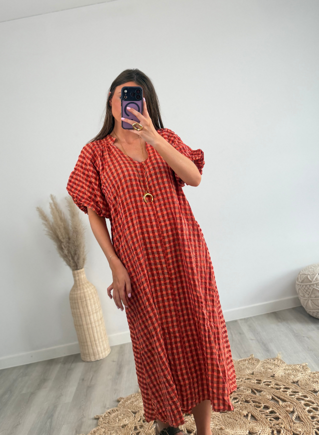 Vichy Kleed Rood