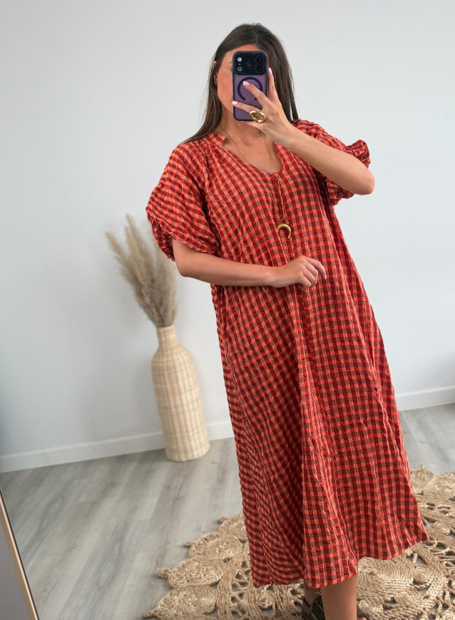 Vichy Kleed Rood