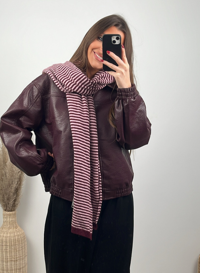 SOPHIA - PU jacket Bordeaux