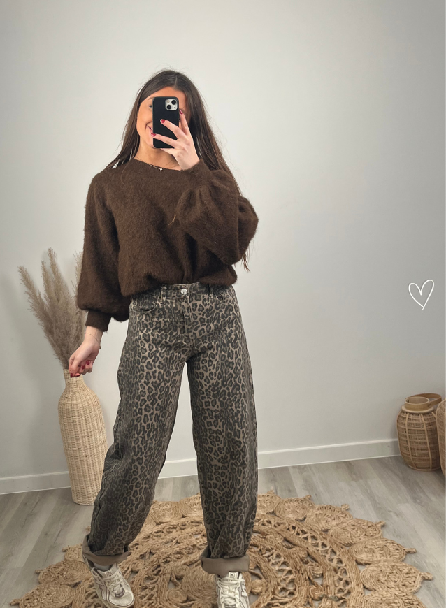 Leopard Balloon Jeans