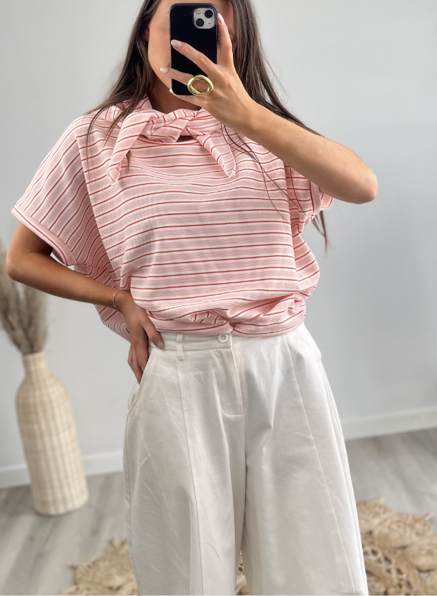 T-Shirt rosa inkl. Halstuch
