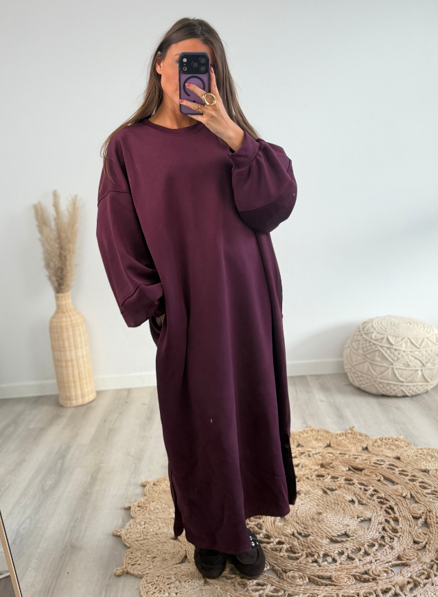 ALIX - Sweater dress Bordeaux