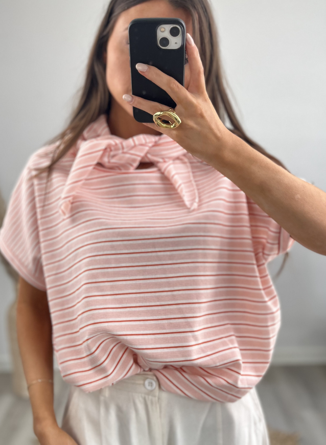 T-Shirt rosa inkl. Halstuch
