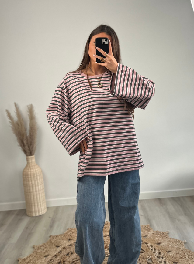 MAGALI - Oversized Langarmshirt
