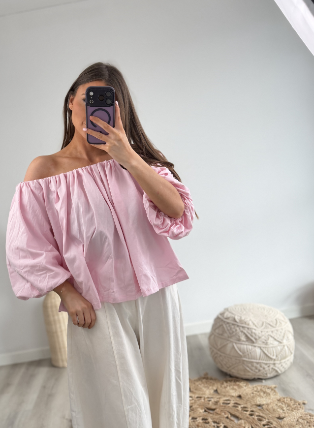 Off- Shoulder Top Pink