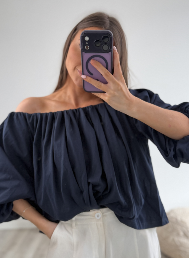 Off - shoulder top Navy