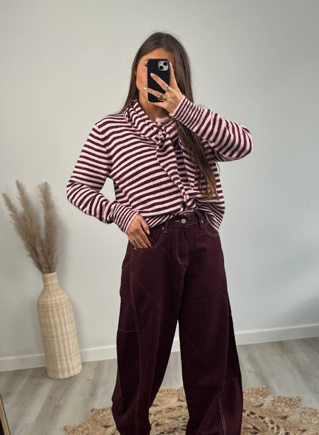 Cardigan Bordeaux incl. sjaaltje