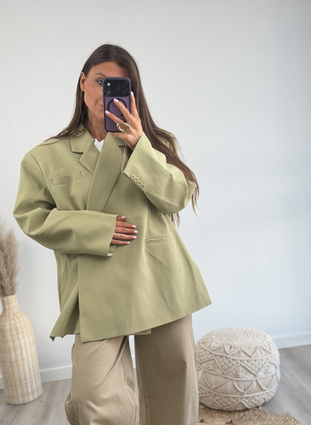 MIRA - Oversized Blazer Olive