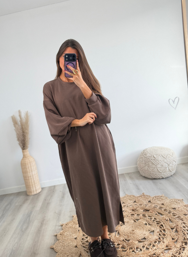 ALIX - Sweater Dress Taupe