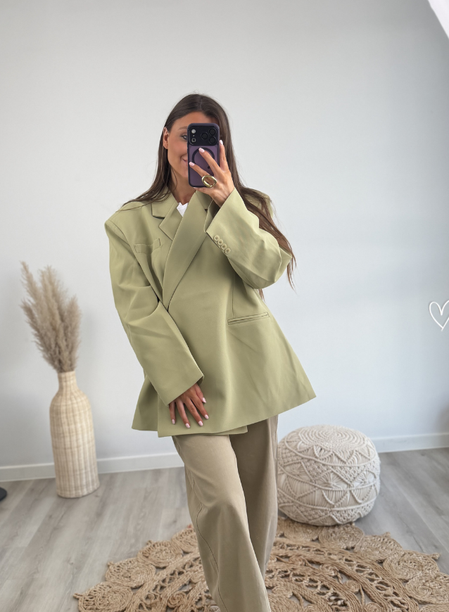 MIRA - Oversized Blazer Olive