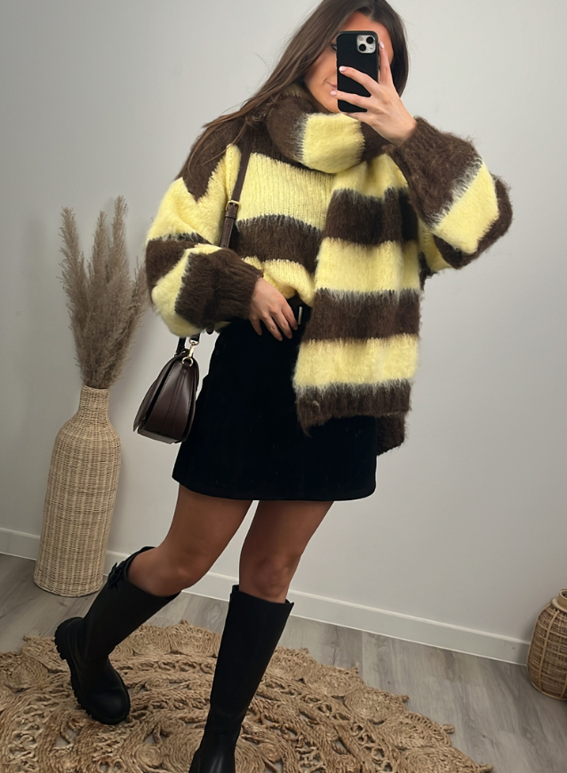 NOLA - Rokje Suède zwart incl riempje