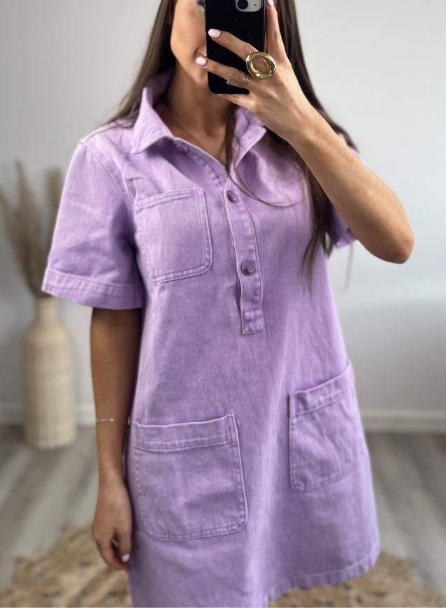 LOUA - Jeanskleedje Lila