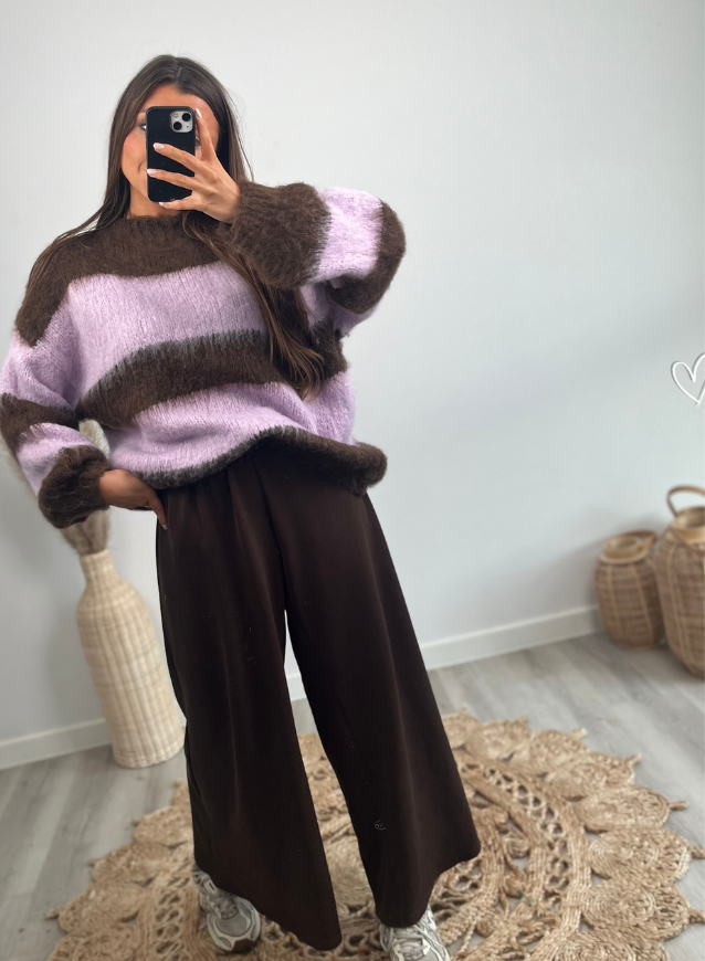 LAURENCE - Trui Lila/ Choco