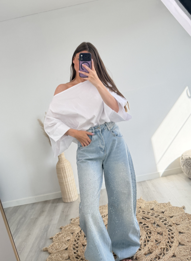 Jeansbroek strass Light