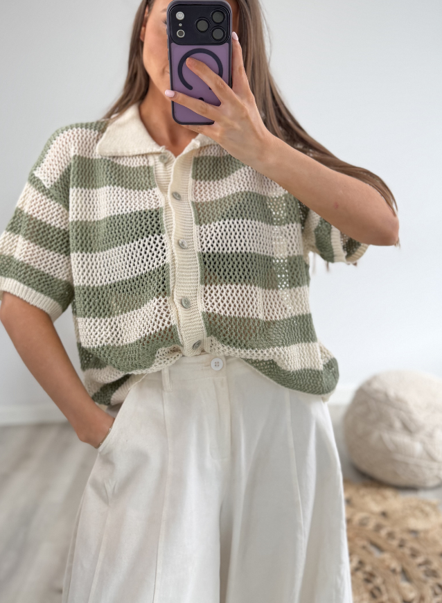 Crochet Shirt Kaki