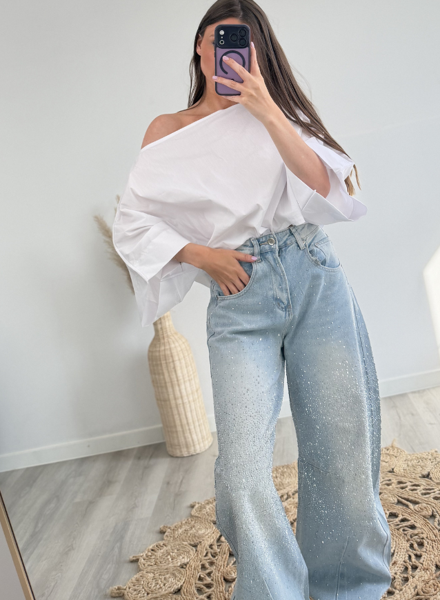 Jeansbroek strass Light